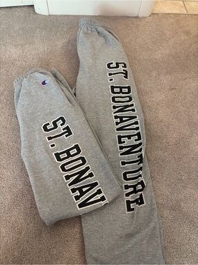 Champion Gray St. Bonaventure Logo Sweatpants Size XS and S
